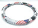 USA flag rubber molded steering wheel cover auto accessories