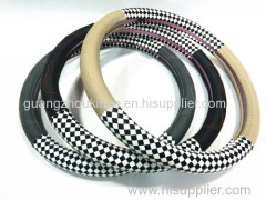 plaid rubber molded steering wheel cover auto accessories