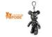 Rotatable Starry Sky Bear Customised Key Chains / Unique Plastic Key Ring