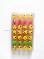 colored smile shape push pin stationery push pins custom push pins