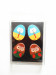 family decoration colorful for children cartoon wooden egg shape fridge magnet for fridge