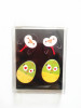 family decoration colorful for children cartoon wooden egg shape fridge magnet for fridge