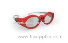 Custom Kids Lcd Lenses DLP Link 3D Glasses For TV Red Frame 120Hz