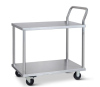 Industrial rolling trolley 2-Shelf stainless steel trolley hand trolley