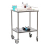 Household kitchen service trolley Stainless steel kitchen storage utility handcart on wheels