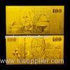 Old 100 AUD pure gold banknote Craft , custom gold money Collection