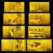Euro Set 24 Karat Gold Foil Banknotes , Engrave Gold Bank notes