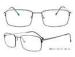 Thin Oval Titanium Optical Frames Silver For Unisex , Special Temples
