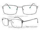 Thin Oval Titanium Optical Frames Silver For Unisex , Special Temples