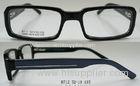 Wide Square Black Acetate Optical Eyeglass Frames For Men , Comfortable