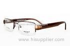 Grey / Black Metal Eyeglass Frames For Men , Stainless Steel , Memory Bridge