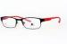 Angular Narrow Metal Optical Frames For Youth , Demo Lens , Blue / Red And Black
