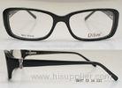 Popular Light Acetate Optical Frames Black And Purple , Handmade Acetate Italy Design