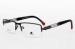 Unique Vintage Mens Metal Optical Frames , Black Rectangular Narrow Frames