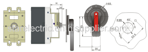 KXM2LE residual current operated circuit breaker series accessory