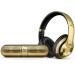 New Gloss Gold Edition Beats by Dr.Dre Studio Wireless Headphones and Beats Pill Speaker Combo Glossy Gold