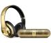 New Gloss Gold Edition Beats by Dr.Dre Studio Wireless Headphones and Beats Pill Speaker Combo Glossy Gold