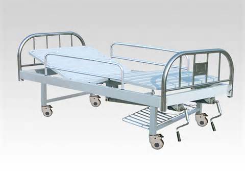 economic steel 2 manual function hospital beds in white