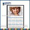 Custom printed wall calendars with 250gsm hard cardboard paper , glossy film lamination