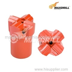 quarrying taper button and cross bit