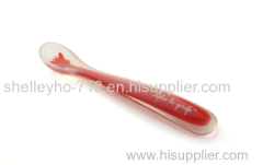 silicone baby spoon food spoon with the transparent color