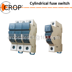 Cylindrical fuse switch with LED/without LED