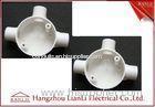 Three Way Round PVC Electrical Conduit Junction Box BS4568 Custom Made