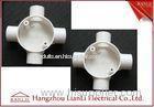 White GI 4 Way Electrical Junction Box PVC Conduit and Fittings BS4662 Standard