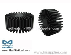 Aluminum Lustrous Modular Passive LED Cooler Φ117mmH50mm