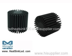 Aluminum Lustrous Modular Passive LED Cooler Φ58mmH50mm