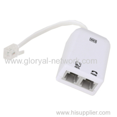 Telephone Modem ADSL Splitter With Cable