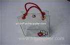 0.25MM 34 * 40cm Inflatable transparent cosmetic bags with double handle