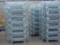 Wire steel storage container cage pallet