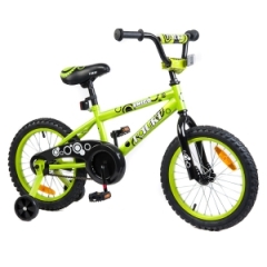 Tauki AMIGO 16 inch Kid Bike With Removable Training Wheels, Coaster Brake, for Boys and Girls, Green