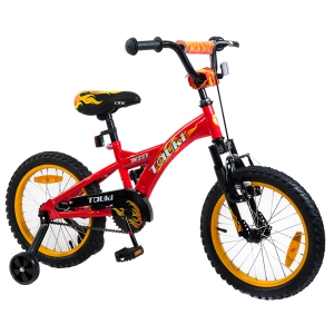 Tauki Twister 16 inch Kid Bike with Removable Training Wheels, Front Handbrake and Coaster Brake, for Boys, Sport Style,