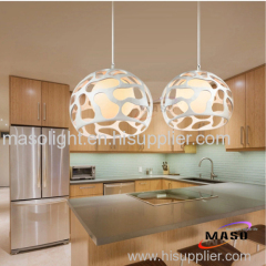 Resin Material and Energy Saving Light Source indoor resin Pendant Lamp chrome finished P1005