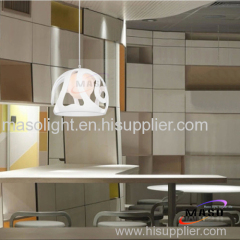 Contracted and contemporary restaurant bar indoor resin pendant lamp E27 base led 3w bulb P1006