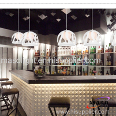 Contracted and contemporary restaurant bar indoor resin pendant lamp E27 base led 3w bulb P1006