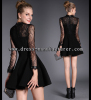 2015 Hot sale summer black vogue lace women dress OEM service