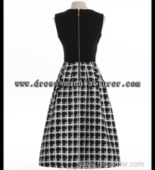 2015 dress factory wholesale round collar bodycon printed dress OEM
