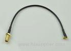 Black 50 ohm RF Cable Assembly With SMA Female To MMCX Male Connector