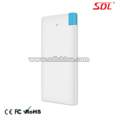 2500mAh Mobile Power Bank Power Supply External Battery Pack USB Charger