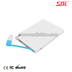 2500mAh Mobile Power Bank Power Supply External Battery Pack USB Charger