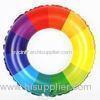 EN71 / Reach5 PVC rainbow pringting Inflatable Swim Rings for toddlers