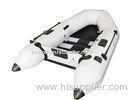 White inflatable fishing float tube first - aid boat with paddles and repair kit