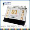 Custom desk calendar printing , table calendar metal coil bound