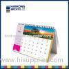 Customized table / daily office desk calendar printing service , 2.5mm grey board holder