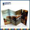 Colorful tri fold brochure printing services with film lamination , hot stamping