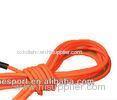 8mm diameter TPU round rope dog leash for pet walking orange color