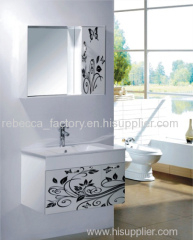 80CM PVC bathroom cabinet wall hung cabinet vanity for sale printing